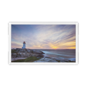 Lighthouses Peggy's Cove Lighthouse Nova Scotia Acrylic Tray
