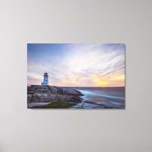 Lighthouses | Peggy's Cove Lighthouse Nova Scotia Canvas Print (Front)