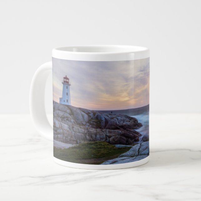 Lighthouses | Peggy's Cove Lighthouse Nova Scotia Giant Coffee Mug (Front Left)