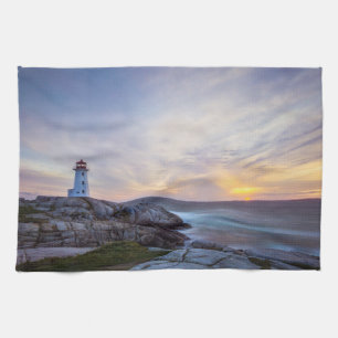 Lighthouses   Peggy's Cove Lighthouse Nova Scotia Kitchen Towel