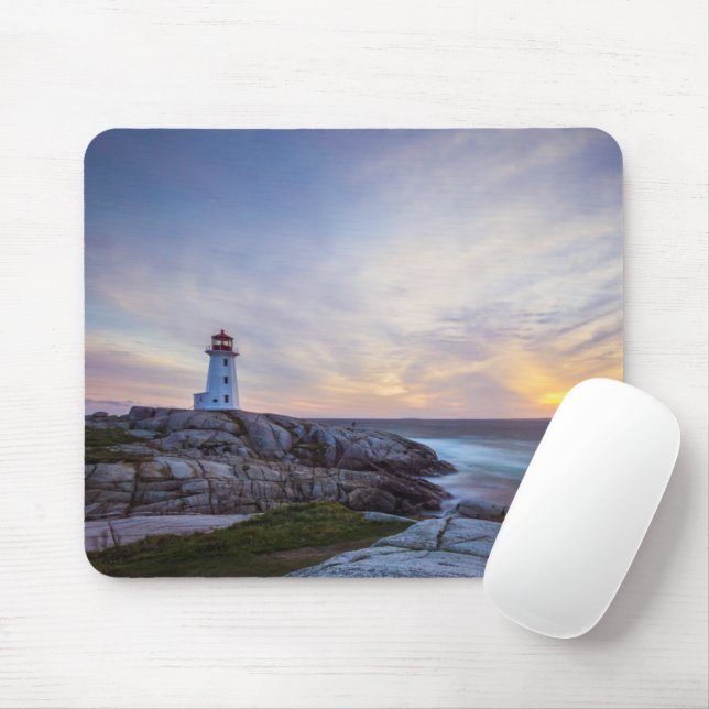 Lighthouses | Peggy's Cove Lighthouse Nova Scotia Mouse Pad (With Mouse)