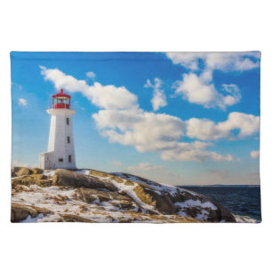 Lighthouses Peggy's Cove Nova Scotia Cloth Placemat