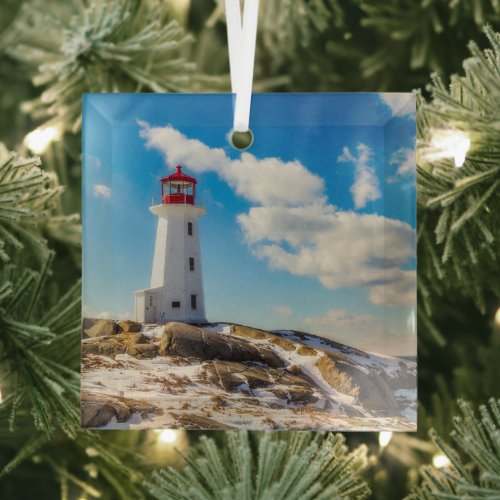 Lighthouses | Peggy's Cove Nova Scotia Glass Ornament