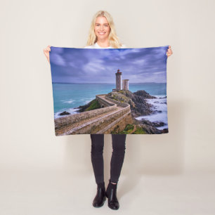 Lighthouses   Petit Minou Lighthouse France Fleece Blanket