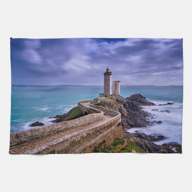 Lighthouses | Petit Minou Lighthouse France Kitchen Towel (Horizontal)