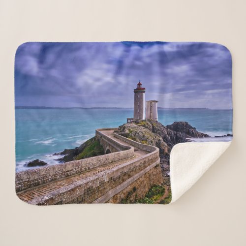Lighthouses  Petit Minou Lighthouse France Sherpa Blanket