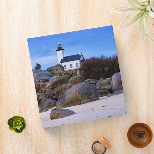 Lighthouses  Phare de Pontusval France Finistere 3 Ring Binder