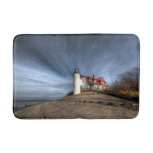 Lighthouses Point Betsie Lake Michigan Bath Mat