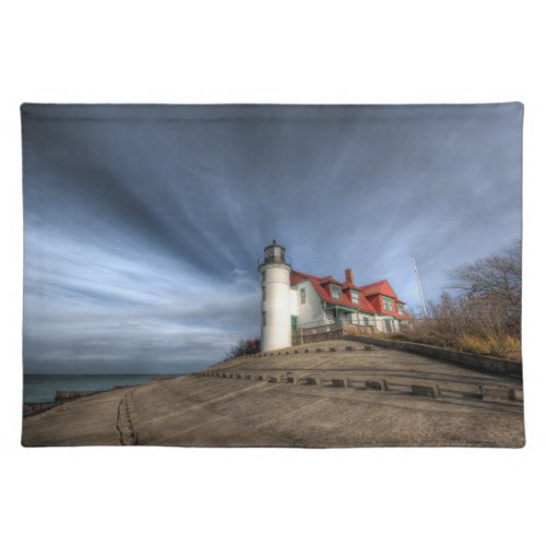 Lighthouses  Point Betsie Lake Michigan Cloth Placemat