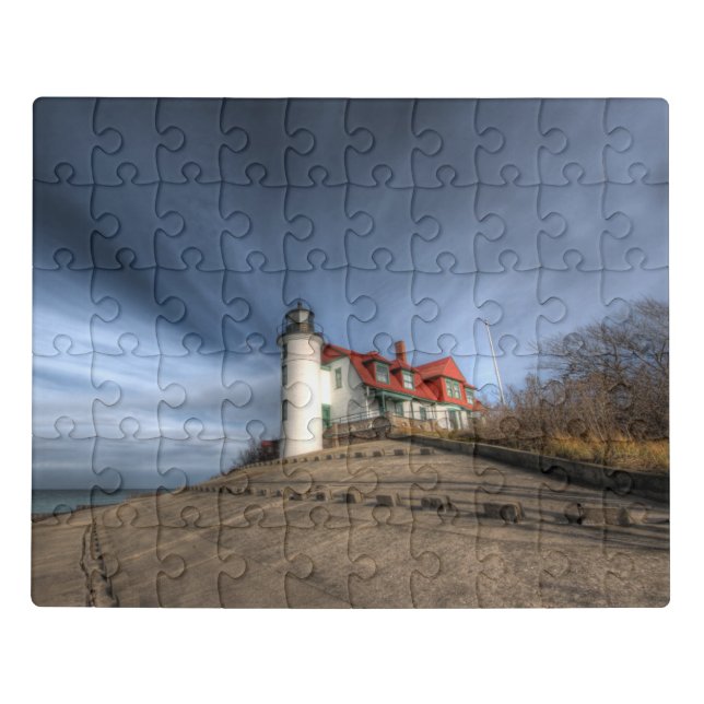Lighthouses | Point Betsie Lake Michigan Jigsaw Puzzle (Puzzle Horizontal)