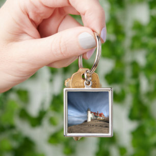 Lighthouses Point Betsie Lake Michigan Keychain
