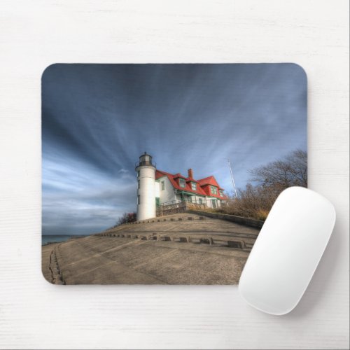 Lighthouses  Point Betsie Lake Michigan Mouse Pad