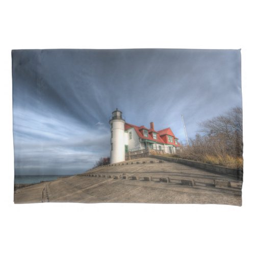 Lighthouses  Point Betsie Lake Michigan Pillow Case