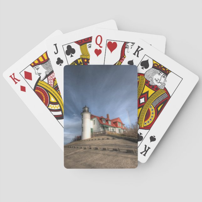 Lighthouses | Point Betsie Lake Michigan Poker Cards (Back)