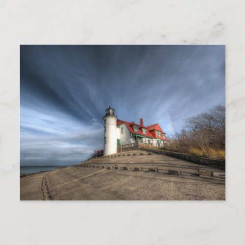 Lighthouses  Point Betsie Lake Michigan Postcard