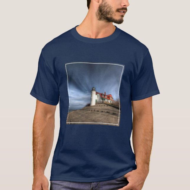 Lighthouses | Point Betsie Lake Michigan T-Shirt (Front)