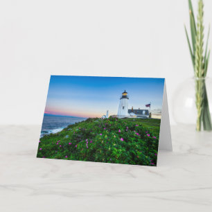 Lighthouses Point Lighthouse Bristol Maine Card