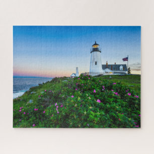 Lighthouses Point Lighthouse Bristol Maine Jigsaw Puzzle