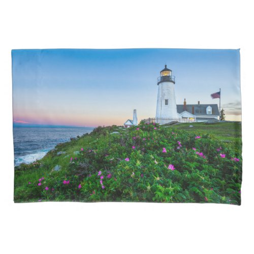 Lighthouses  Point Lighthouse Bristol  Maine Pillow Case