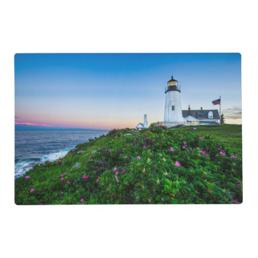 Lighthouses Point Lighthouse Bristol Maine Placemat Zazzle