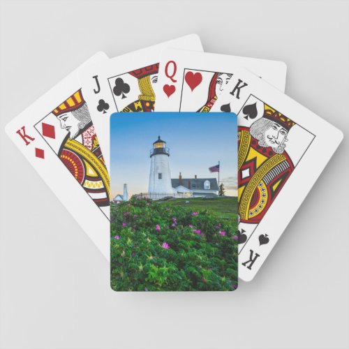 Lighthouses  Point Lighthouse Bristol  Maine Poker Cards