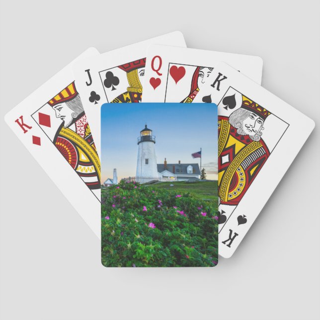 Lighthouses | Point Lighthouse Bristol  Maine Poker Cards (Back)