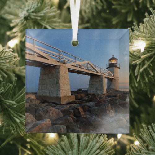 Lighthouses | Port Clyde Maine Lighthouse Glass Ornament