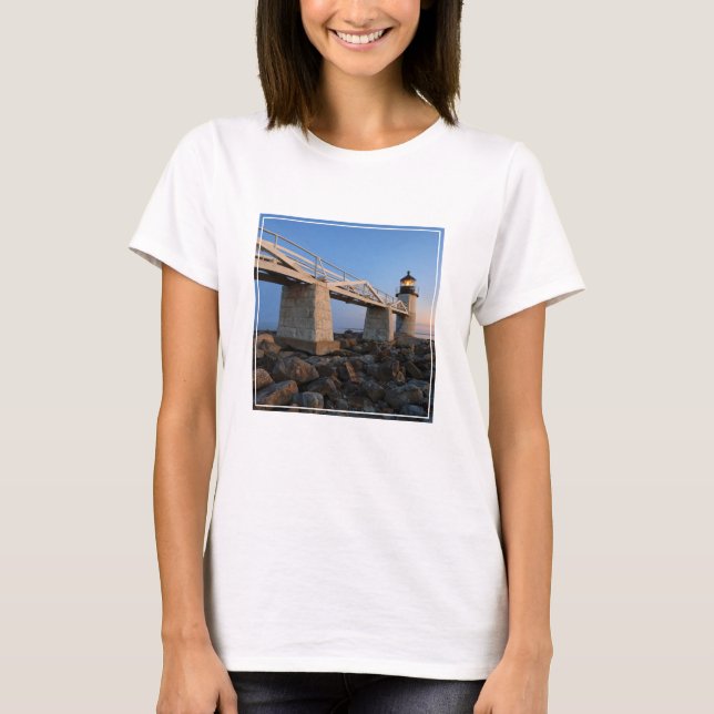 Lighthouses | Port Clyde Maine Lighthouse T-Shirt (Front)