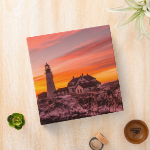 Lighthouses Portland Head Cape Elizabeth Maine 3 Ring Binder