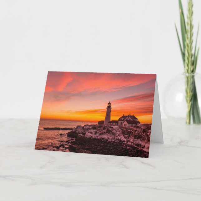 Lighthouses |  Portland Head Cape Elizabeth Maine Card (Front)