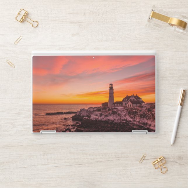 Lighthouses |  Portland Head Cape Elizabeth Maine HP Laptop Skin (Desk)