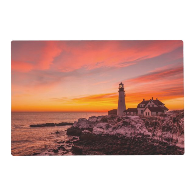 Lighthouses |  Portland Head Cape Elizabeth Maine Placemat (Front)