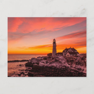 Lighthouses    Portland Head Cape Elizabeth Maine Postcard