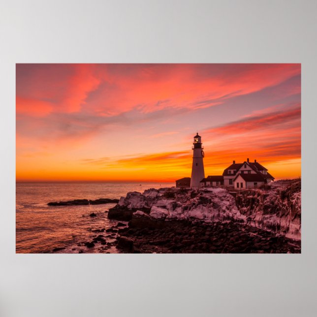 Lighthouses |  Portland Head Cape Elizabeth Maine Poster (Front)