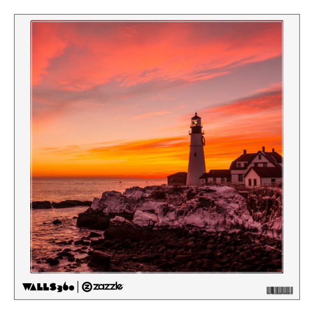 Lighthouses |  Portland Head Cape Elizabeth Maine Wall Decal (Front)