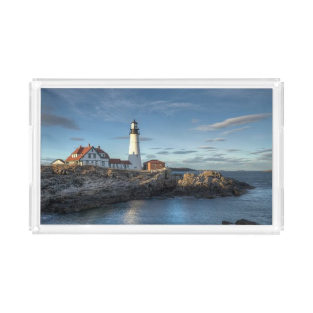 Lighthouses | Portland Head Light Lighthouse Acrylic Tray (Front)