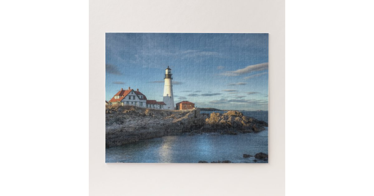 Lighthouses | Portland Head Light Lighthouse Jigsaw Puzzle | Zazzle