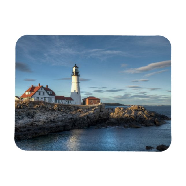 Lighthouses | Portland Head Light Lighthouse Magnet (Horizontal)