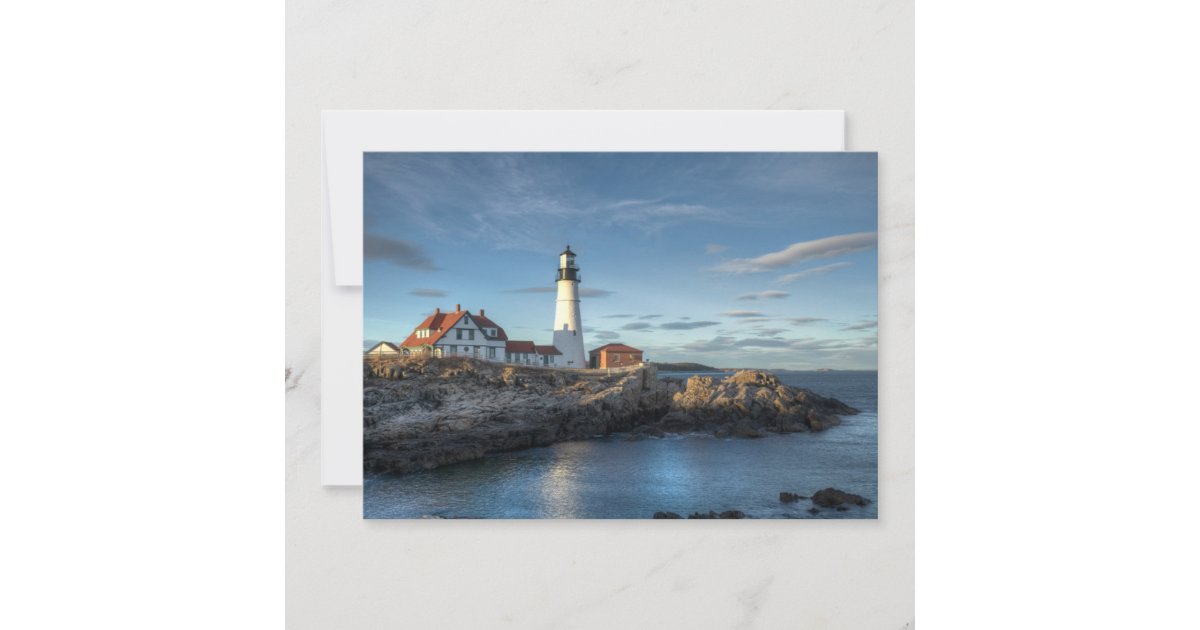 Lighthouses | Portland Head Light Lighthouse Thank You Card | Zazzle