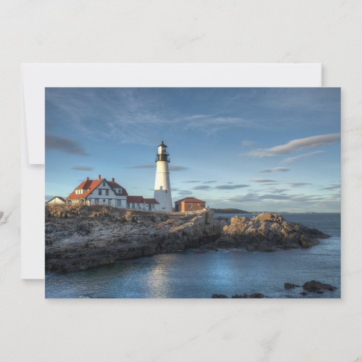 Lighthouses | Portland Head Light Lighthouse Thank You Card | Zazzle