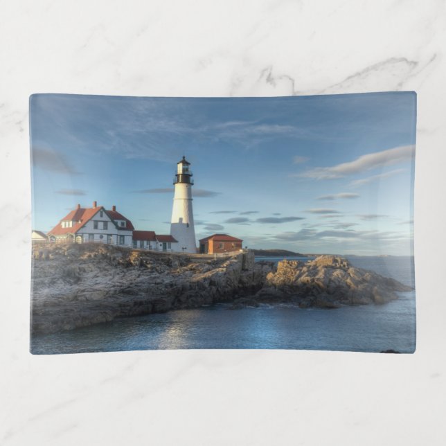 Lighthouses | Portland Head Light Lighthouse Trinket Tray (Front)