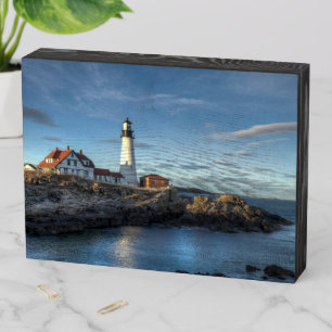 Lighthouses Portland Head Light Lighthouse Wooden Box Sign