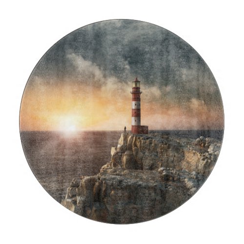 Lighthouses  Red  White Lighthouse Cutting Board