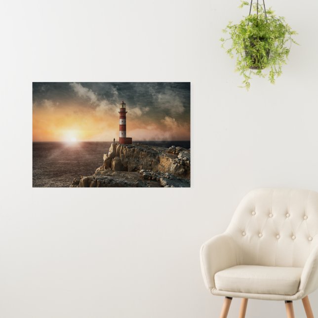 Lighthouses | Red & White Lighthouse Foam Board (In Situ (Wall))