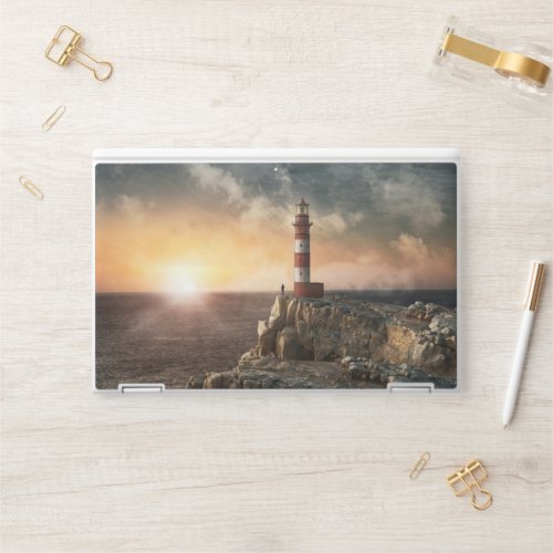 Lighthouses  Red  White Lighthouse HP Laptop Skin