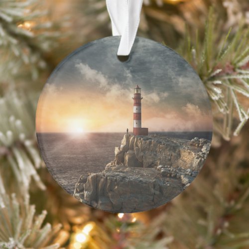 Lighthouses | Red &amp; White Lighthouse Ornament
