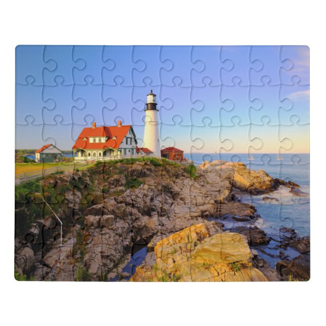 Lighthouses | Rockport Lighthouse Maine Jigsaw Puzzle (Puzzle Horizontal)