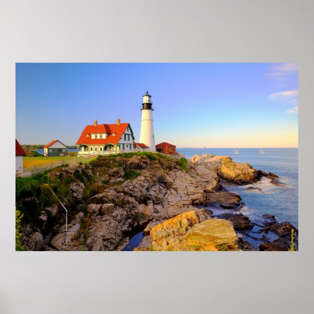 Lighthouses | Rockport Lighthouse Maine Poster (Front)