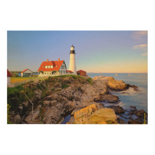 Lighthouses Rockport Lighthouse Maine Wood Wall Art