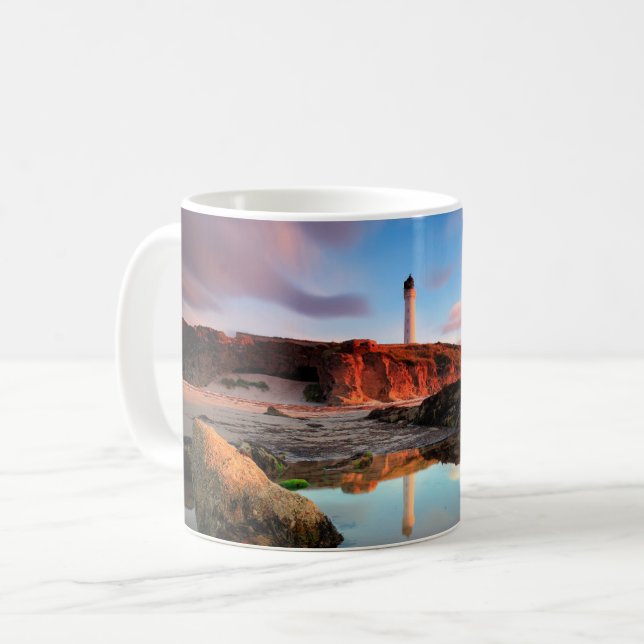 Lighthouses | Sea-Light Lossiemouth Scotland Coffee Mug (Front Left)
